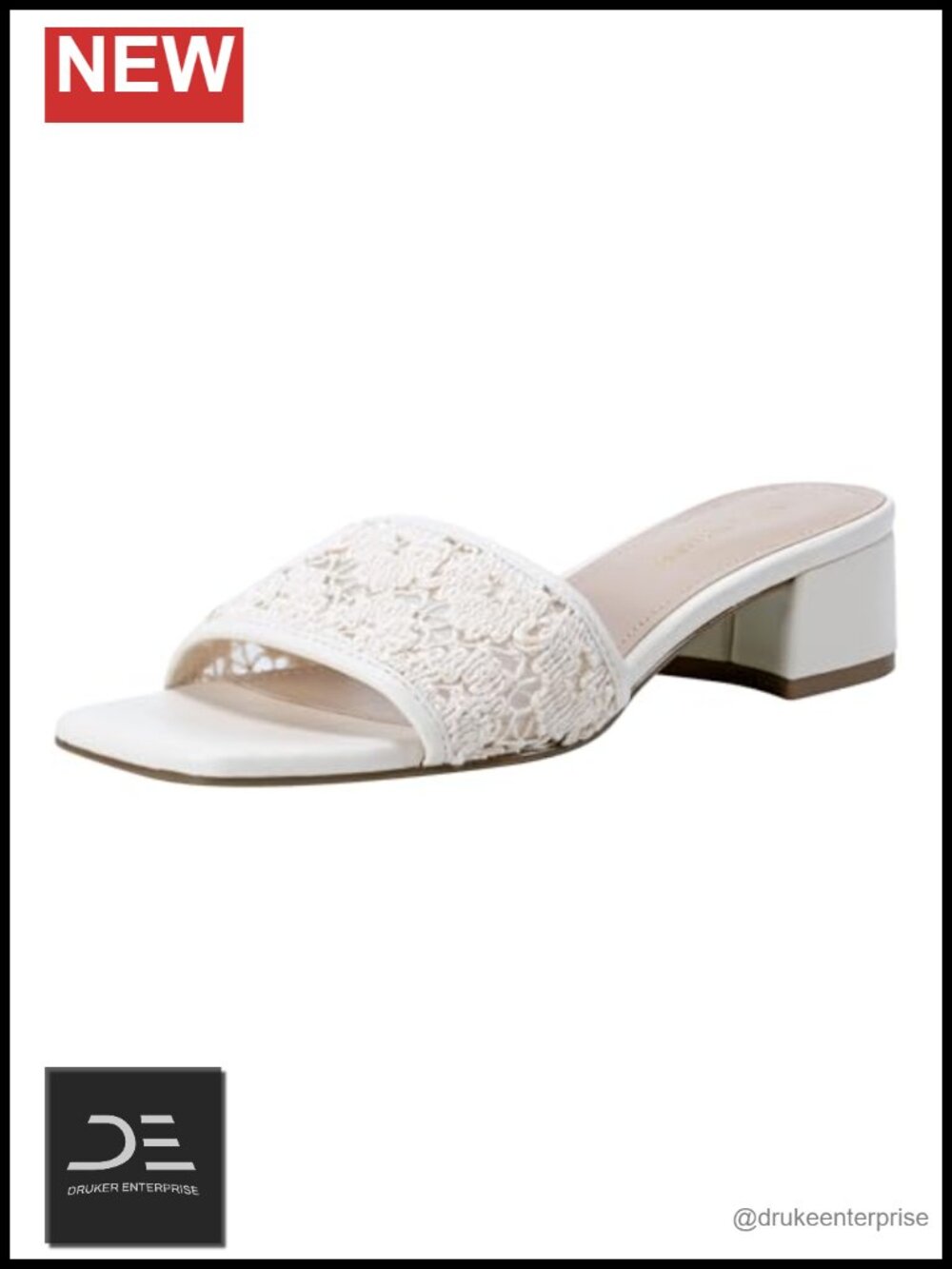 Marc Fisher Cello Heeled Sandals Women's Square Toe Slip On Dress Shoes